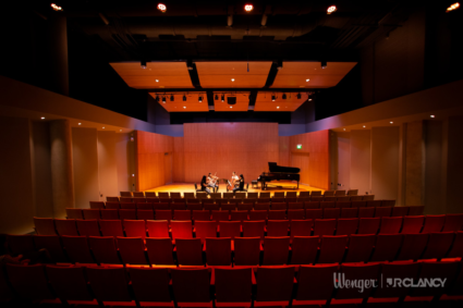 First-class music education, acoustic, staging, lighting, and rigging equipment in each performing arts space