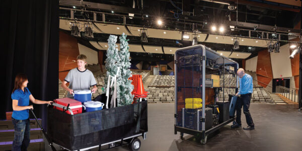 Backstage storage solutions for theaters